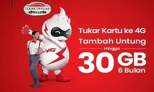 Bonus Kuota Telkomsel 30GB Tukar 4G