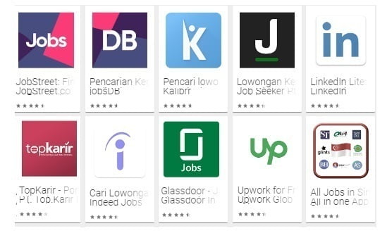 Aplikasi pencari kerja Update