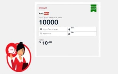 Booster Telkomsel Ekstra kuota KartuHalo 4.7 (198)